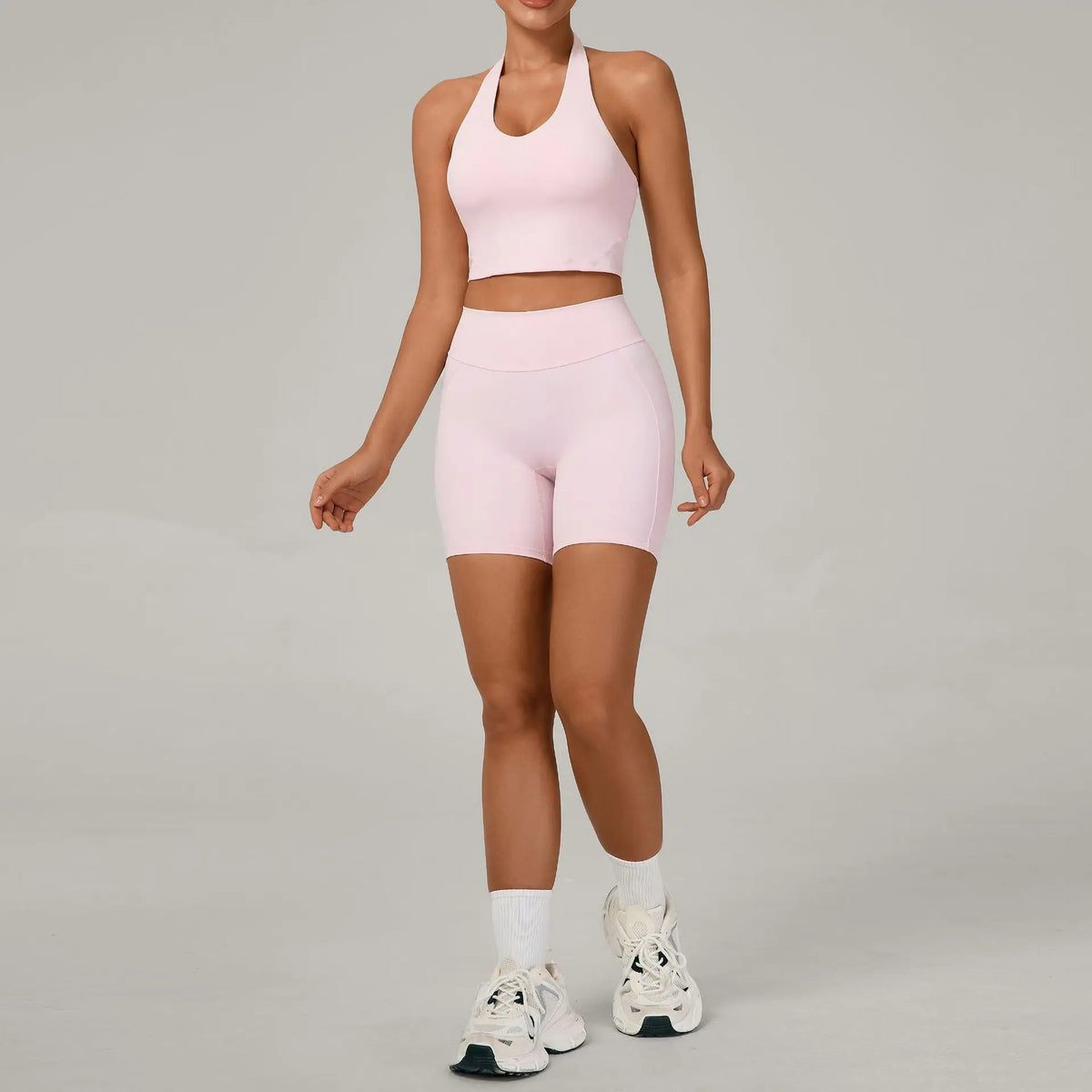 Women's Yoga Sets Sports Fitness Halter Neck Beauty Backless Vest Hip-lifting Shorts Suits Running Leisure Workout Gym Suits