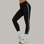 Women High Waist Yoga Pants Leggings - Seamless Color Block Fast-Dry Breathable Gym Running Fitness Tights Butt Lifting Effect