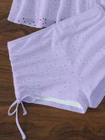 Women's Bathing Suit Two Pieces Push Up Tankini Set Summer Sexy Beach Wear White High Waisted Swimwear Women Swimsuit Shorts