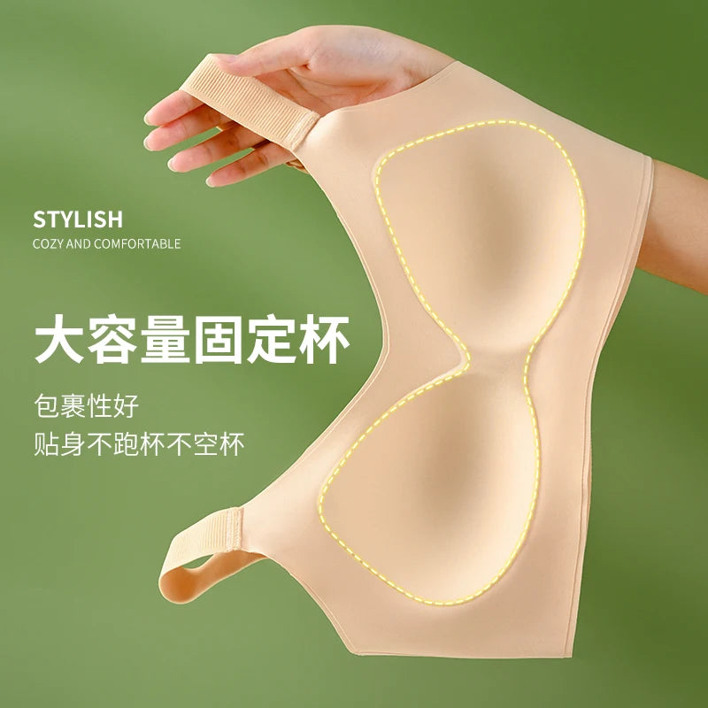 Sexy Lifting Seamless Underwear Women's Small Breasts Gathering No Steel Ring Bh Upper Holder Breast Adjustable Ladies Bra M-6XL