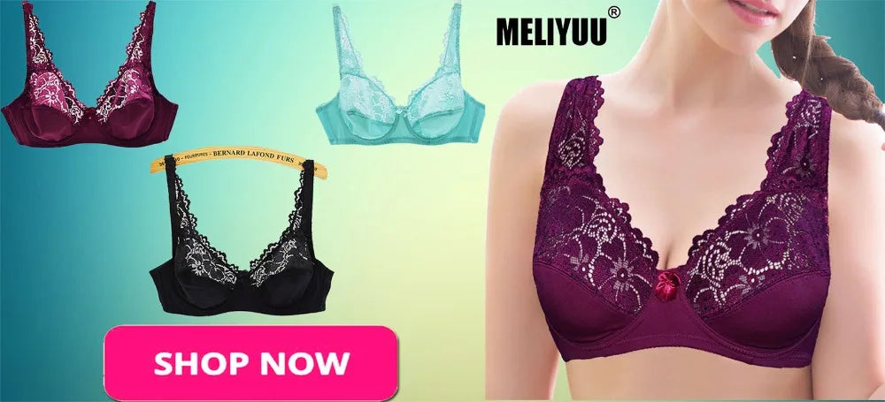 Womens Lager Bosom Lace Perspective Bra Sexy Lingerie Underwire Embroidery Floral Bralette Plus Size Brassiere B C D DD E F Cup
