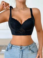 A B C D Cup Women's Plus size Sexy Bras Lace trim Push-Up bra for Women Side support and minimizer Comfortable Women's Lingerie