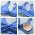 Hearuisavy Summer Sports Bra Shockproof Push Up Gym Top Women Quick-Dry Yoga Clothes Pleated Design Brassiere Workout Crop Top