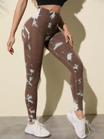 47 Color Marbling Tie-Dye Seamless Yoga Pants Sports Leggings Women Running Fitness High Waist Gym Leggings Women Workout Tights