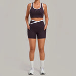 Women's Seamless Yoga Sets Sports Fitness High Waist Hip-lifting Shorts Back Beauty Sleeveless Suits Gym Training Workout Sets