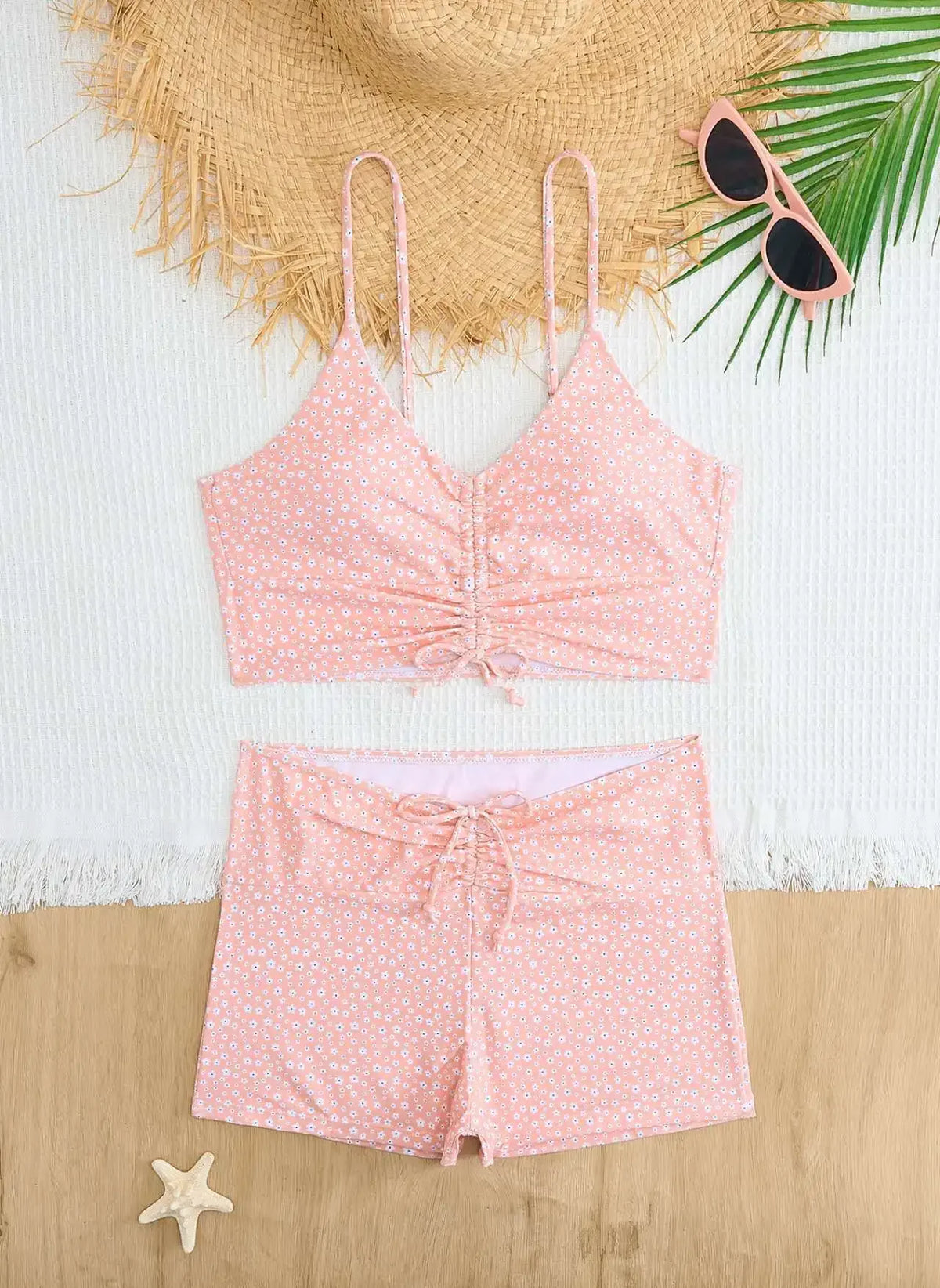 Sexy High Waist Bikini Shorts 2026 Women Swimsuit Two Pieces Swimwear Female Bikinis Set Floral Bathing Suits Brazilian Biquini