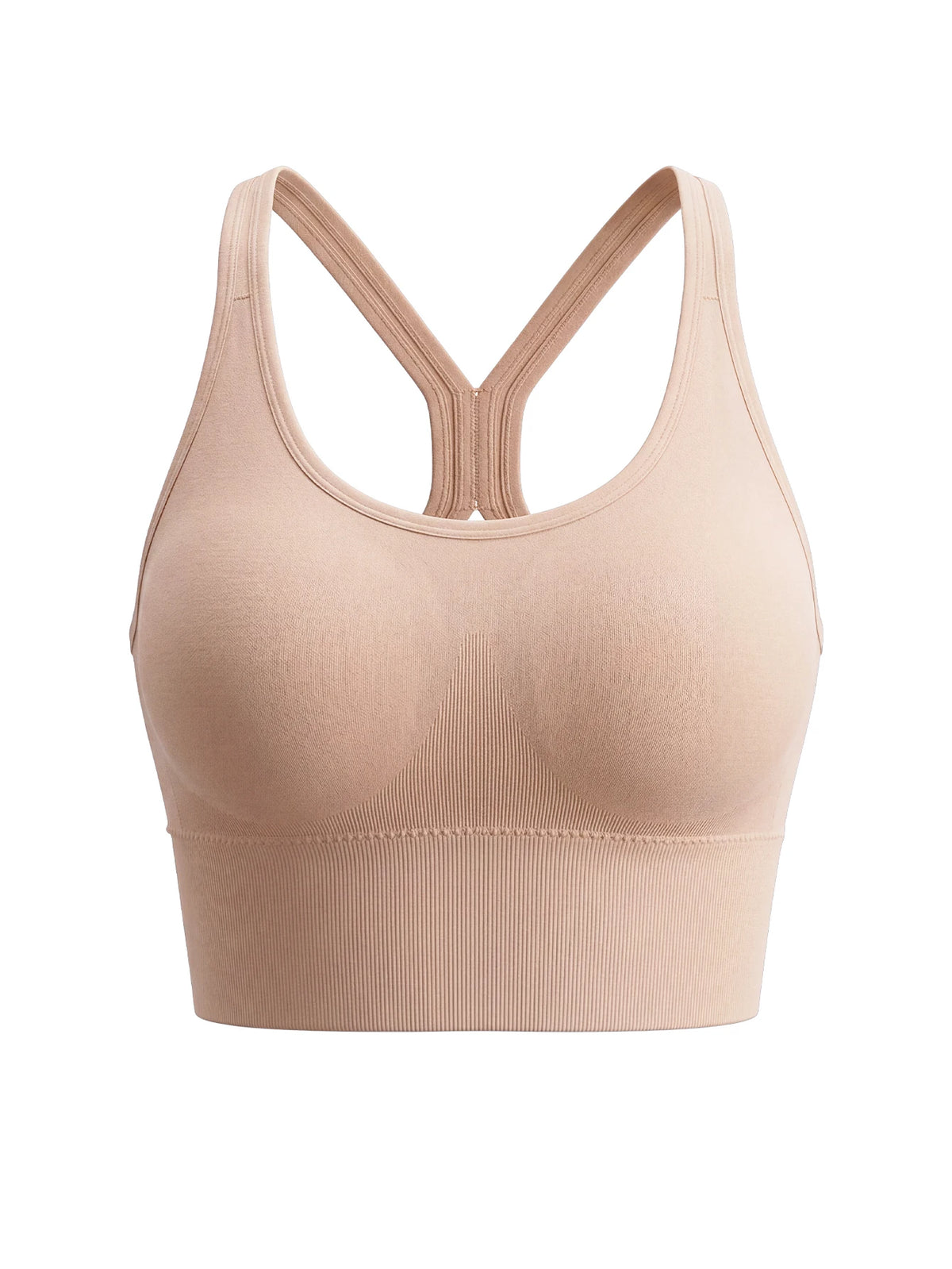 Women's Seamless Sports Bra, High Support Workout Running Vest, Yoga Gym Fitness Top, Wirefree Side Support Backless Crop Top