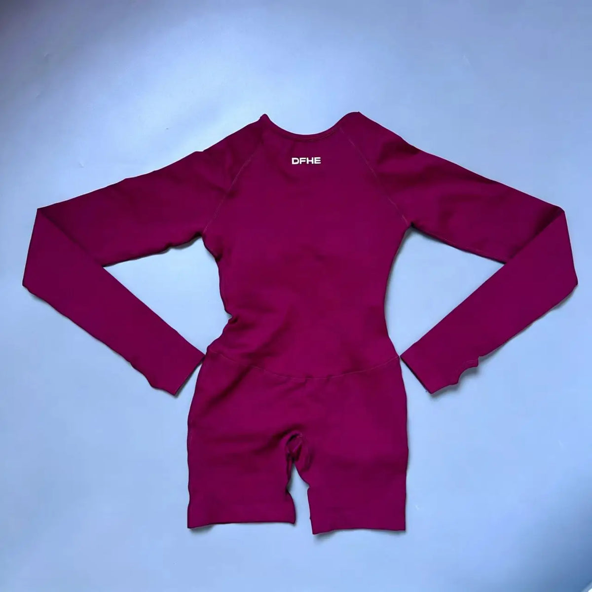 DFHE Active Long Sleeve One Piece Women Seamless Yoga Fitness Workout Short Jumpsuit Backless Set Gym Sportswear Playsuit