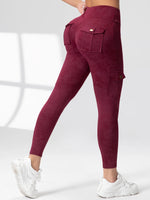 Pockets Gym Leggings Women High Waist Fashion Fitness Pants Skinny Stretch Outdoors Comfortable SportLeggings