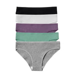 5Pcs/Set Women Cotton Panties Solid Color Low Rise Briefs Female Underpants Comfort Soft Stretch Panty Sexy Lingerie S-XXL