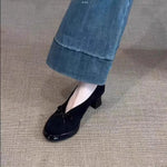 Spring Autumn Platform Mary Jane Shoes Women Thick High Heels Shoes Vintage Slip on Butterfly-knot Pumps 2026 New