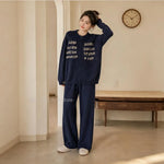 Autumn Winter Thick Zipper Cardigan Casual Wearable Outside Ladies Homewear Sleepwear Women Half Velvet Two Piece Pajama Set