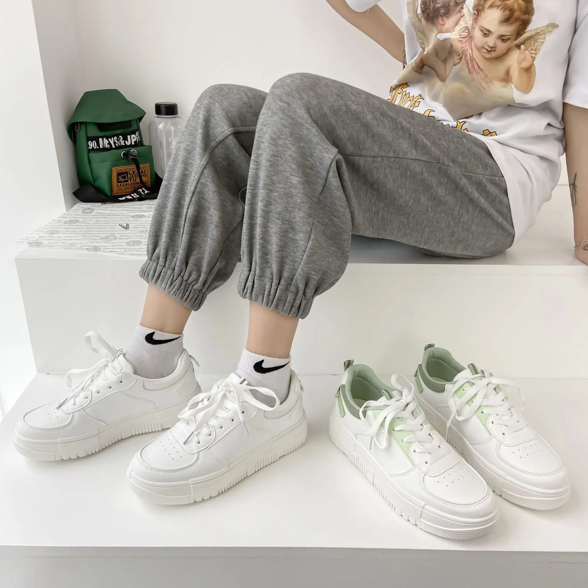 2022 Fashion Spring New Designer Hot Sale White Shoes Female Platform Sneakers Women Tenis Feminino Casual Female Shoes Woman