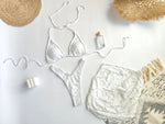 Lace 3 Piece Bikini Women Swimsuits 2026 Female Swimwear Beachwear Swimming Suit Bathing Suit Bikini Set Mini Skirt Biquini