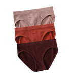 3Pcs/Set Seamless Classic Briefs Women Low Waist Panties Female Underpants Sexy Lingerie Sports Full Coverage Panty Underwear