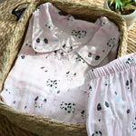 Cartoon Print Pajamas 2 Piece Long Sleeve Trousers Suit Women Soft Cotton Home Wear Summer New Sleepwear Pijamas Loungewear