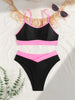 ZTVitality Sexy Patchwork Push Up Swimsuit Women Swimwear Summer Beachwear 2025 New Arrival Biquini Padded Bra Bikini Set