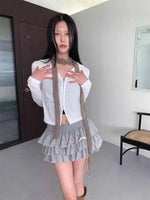 Sweet And Spicy Ballet F-length Skirt With Elastic Waist And Lace Hem Flared Cake-aped Ort Skirt For Young Women 8PO5