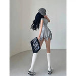 WOMENGAGA Sexy High Waist Slim Safety Skorts Irregular Pleated Pink Skirt Half Body Short Streetwear Hot Sexy Korean Women 51DL