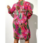 2025 Three Pieces Bikini Set Cover Up Swimwear Women Swimsuit Print Long Sleeve Push Up Bathing Suit Beachwear Swimming Biquini