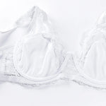 Plus Size E F G H I Cup Womens Bra Lace Brassiere Support Underwire Mesh Thin Large Adjusted-straps BH