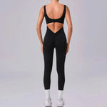 Seamless Yoga Jumpsuits Sports Fitness Hip-lifting Hollow Beauty Back One-piece Workout Running Gym Leggings Bodysuits for Women