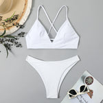 New Sexy White Bikinis Swimsuits Women Swimwear Beach Swimming Wear Bathing Suits Brazilian Thong Bikini Set Pool Bather 2024