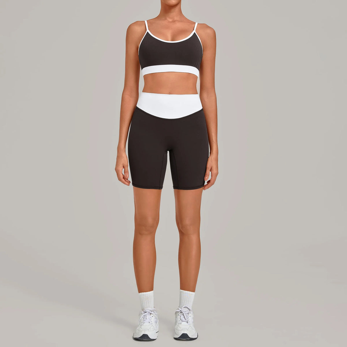 Women's Yoga Set Fitness Sports Gym High Waist Hips-Lift Shorts Slim Fit Backless Bra Suits Training Workout Running Sets