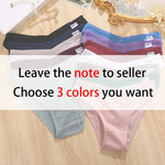3Pcs/set Cotton Panties Women M-4XL Low Waist Underwear Plus Size Briefs Ladies Comfortable Underpants Female Panties Lingerie