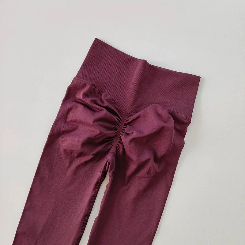 High Waist Women's Yoga Pants with Hip Lifting Design High Elasticity Fitness Training Exercise Trousers