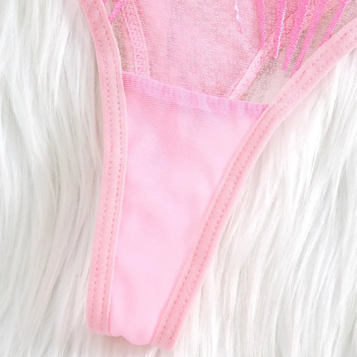 2pcs Women's Bra Set Sexy Lace Mesh Lingerie Set Ultra Thin Breathable Comfortable Lightweight Scallop Transparent Lingerie Set