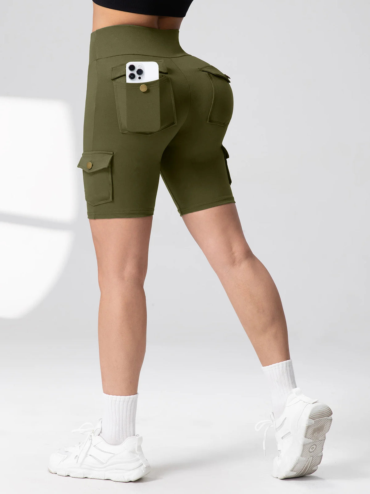 Pockets Gym Leggings Women High Waist Fashion Fitness Pants Skinny Stretch Outdoors Comfortable SportLeggings