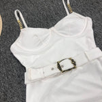 2023 Vintage Swimsuit Women One Piece Ruffle Strap Swimwear Female Push Up Monokini Padded Beach Bathing Suits Black Bodysuits