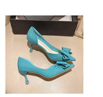 2026 New Thin Heels Pumps Women Blue Elegant Slip-On Party Shoes Woman Summer Pointed Toe Solid Color High Heels Shoes