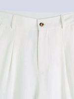 Foridol White Cotton Linen Long Pants Set Sleeveless Vest Pants Suit Office Lay Autumn Summer Wide Leg Casual Fashion Set Outfit