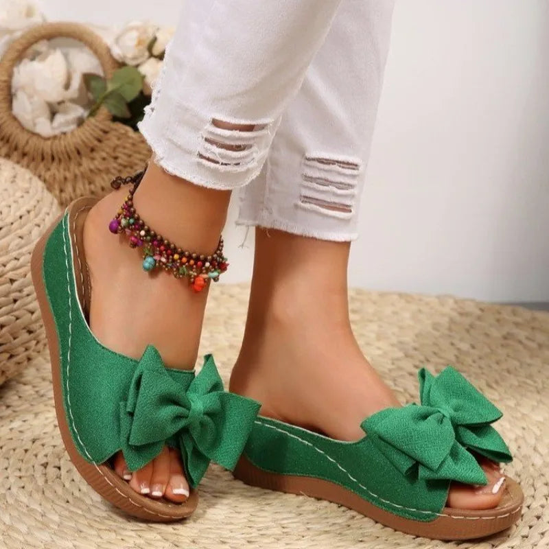 Women's Slippers 2025 Summer New Style Comfortable Sponge Thick Bottom One-Character
