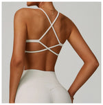 Gym Bras Cross Shoulder Straps Sports Underwear Anti-Sweat Fitness Top Women Yoga Bra Shockproof Crop Top Push Up Workout Tops