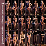 New Sexy Black Lingerie Bodystockings Women's Fashionable Crotchless Body Suit Underwear, Erotic Babydoll Catsuit for Sleepwear