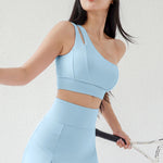 Women's Summer Asym Bra: Moisture-Wicking & Removable Cups w/Athleisure Cut