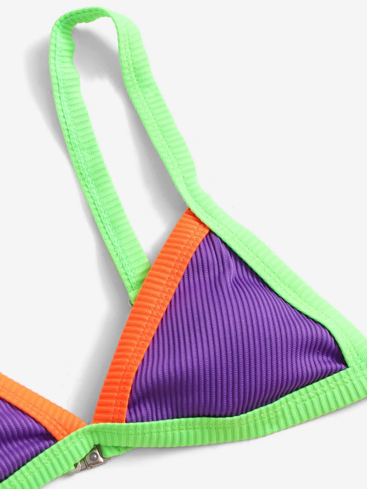 ZTVitality Contrast Binding Triangle Women's Swimsuit High Cut Sexy Bikini 2022 New Arrival Biquini Padded Bra Push Up Swimwear