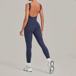Women's Seamless Yoga Jumpsuits Fitness Sports Hip-lifting Beauty Back Sleeveless One-Piece Training Workout Running Bodysuits