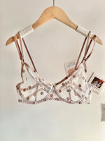 Affordable French Lace Lingerie Set | Sexy Mesh Push Up Bra for Big Bust, Ultra Thin Slimming Anti Sag Women's Bra Set MOYISU AB