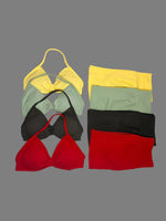 2 Piece DFTLF Impact Gym Set Women Sports Bra Shorts Sets Open Back Scrunch Butt Seamless Workout Jogging Sports Training Set