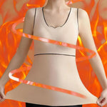Women Autumn Winter Thermal Vest Thickened Plush Sleeveless V Neck Slim Fit Padded Pullover Elastic Bottoming Underwear Tank Top
