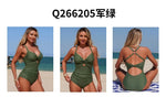 Summer Twist Front Cutout Push Up Swimsuit Crisscross Back Ruched Tummy Control One Piece Beach Elegant Slimming Bathing Suit