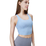 Racerback Sports Bras for Women Padded Seamless Support Bra High Impact Yoga Bra for Running Gym Workout Fitness