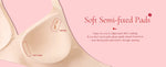 Pink Heart Seamless Wire-Free Comfortable Full-Cup Bra with Thin Molded Cups for Breathability and Support Beautiful Push Up Bra
