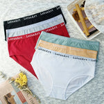 2PCS/Set Cotton Panties Women High Waist Briefs Tummy Control Panty Female Breathable Solid Color Lingerie M-2XL Underpants