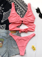 Sexy Adjustable Rings Cross Bandage Bikini Female Swimsuit Women Swimwear Two-pieces Bikini set Bather Bathing Suit Swim Lady