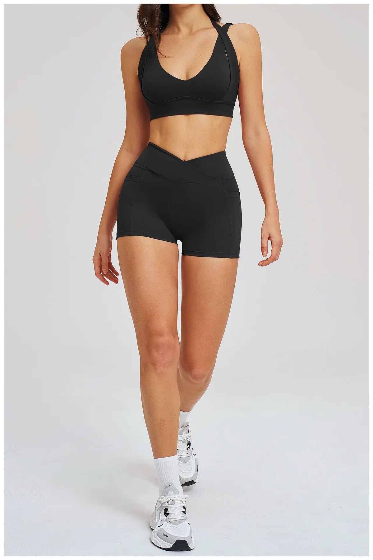 Workout Clothes Woman Gym Top Breathable Sports Bra Fitness Trainning Shoulder Strap Yoga Bra Outdoor Jogging Push Up Underwear